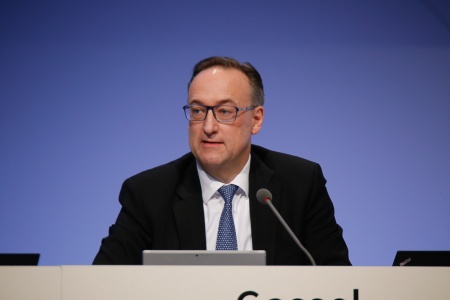 Dr. Helmut Gassel, Member of the Management Board and Chief Marketing Officer, Infineon Technologies AG, during his speech at the Annual General Meeting 2017.