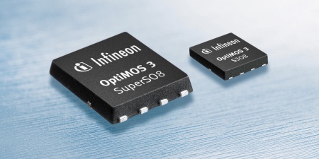 Infineon's OptiMOS(tm) 3 40V, 60V and 80V N-channel MOSFETs feature the world's lowest on-state resistance in SuperSO8 leadless packages and increases power-density up to 50 percent in industrial, consumer, telecommunications applications.