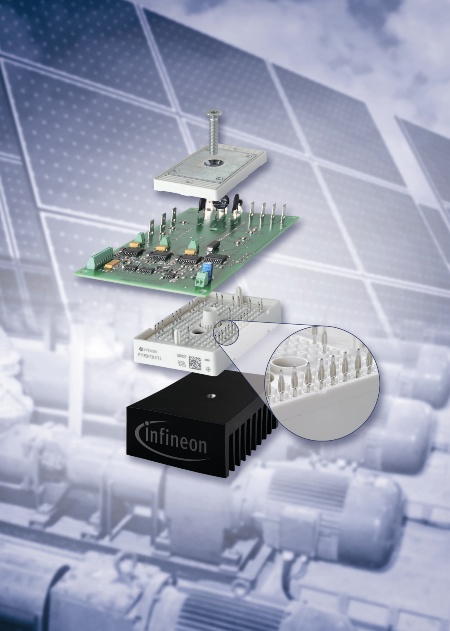 The housing design of the power modules SmartPIM and SmartPACK allows deploying self-acting PressFIT technology. In a single-step mounting process using one screw only a Smart module is assembled to PCB and heat sink. This is a high-quality alternative of strong reliability to today's solder connections.