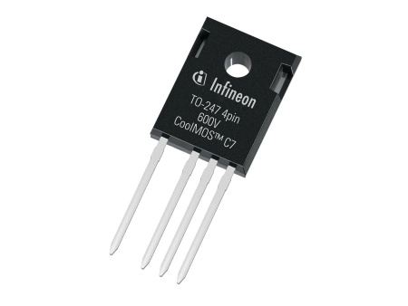 Infineon’s CoolMOS™ C7 600 V superjunction MOSFET offers a 50 percent reduction in turn-off losses, offering a GaN-like level of performance in PFC, TTF and other hard-switching topologies.