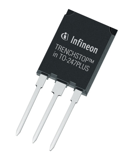 Infineon's new TO-247PLUS package enables up to 120A IGBT co-packed with a full rated diode in the same footprint and pin-out as JEDEC standard TO-247-3.