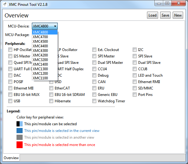 XMC_Pinout_Tool_Overview_with_Device_Package_Peripherals_Selection